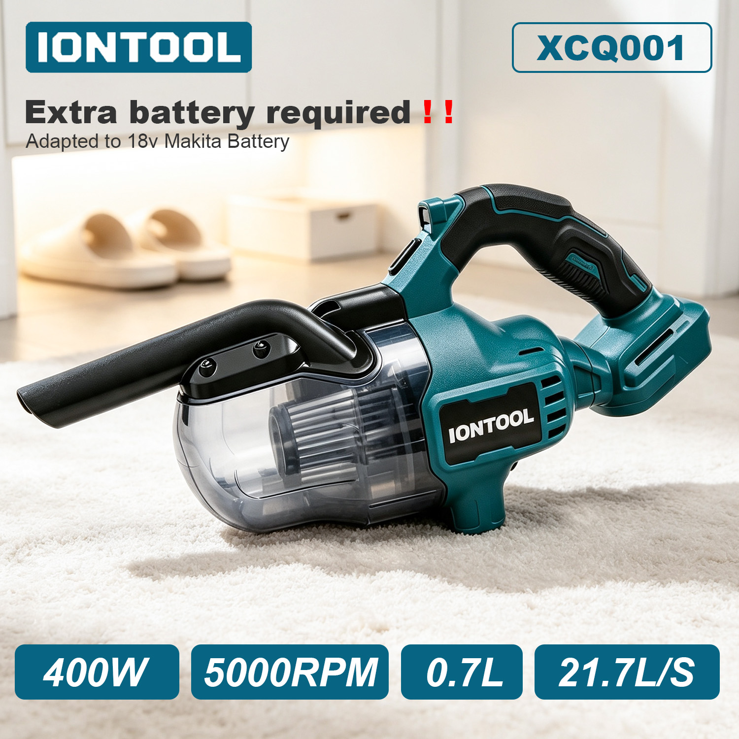 Workshop Tools Types - مكنسة كهربائية لاسلكية من IONTOOL بقوة