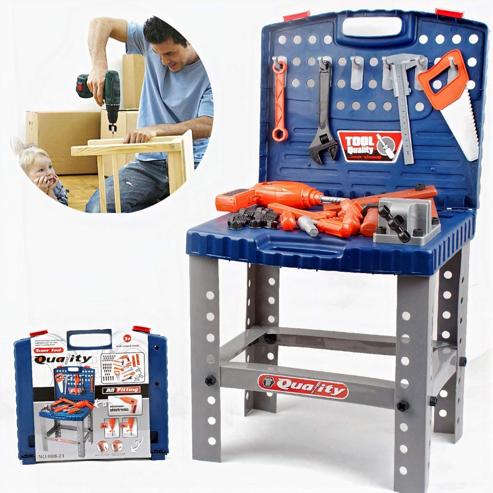 Tools Workshop Kids - منضدة أدوات ألعاب للأطفال مع أدوات