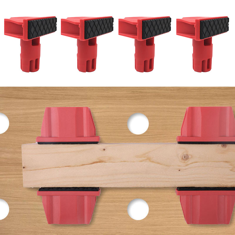 Workshop Tools Box - 4 قطع من الكلاب البلاستيكية، توقف