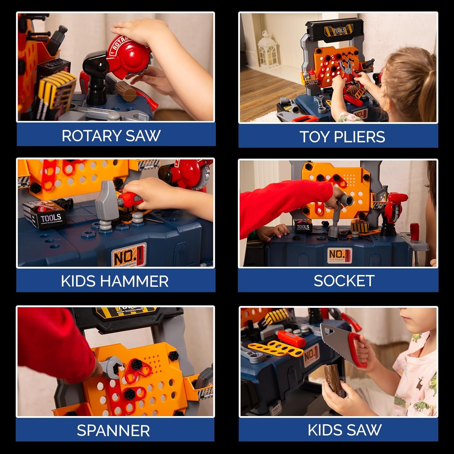 65 قطعة مجموعة أدوات الأطفال ا - مراجعة Tools Workshop Kids وسعره