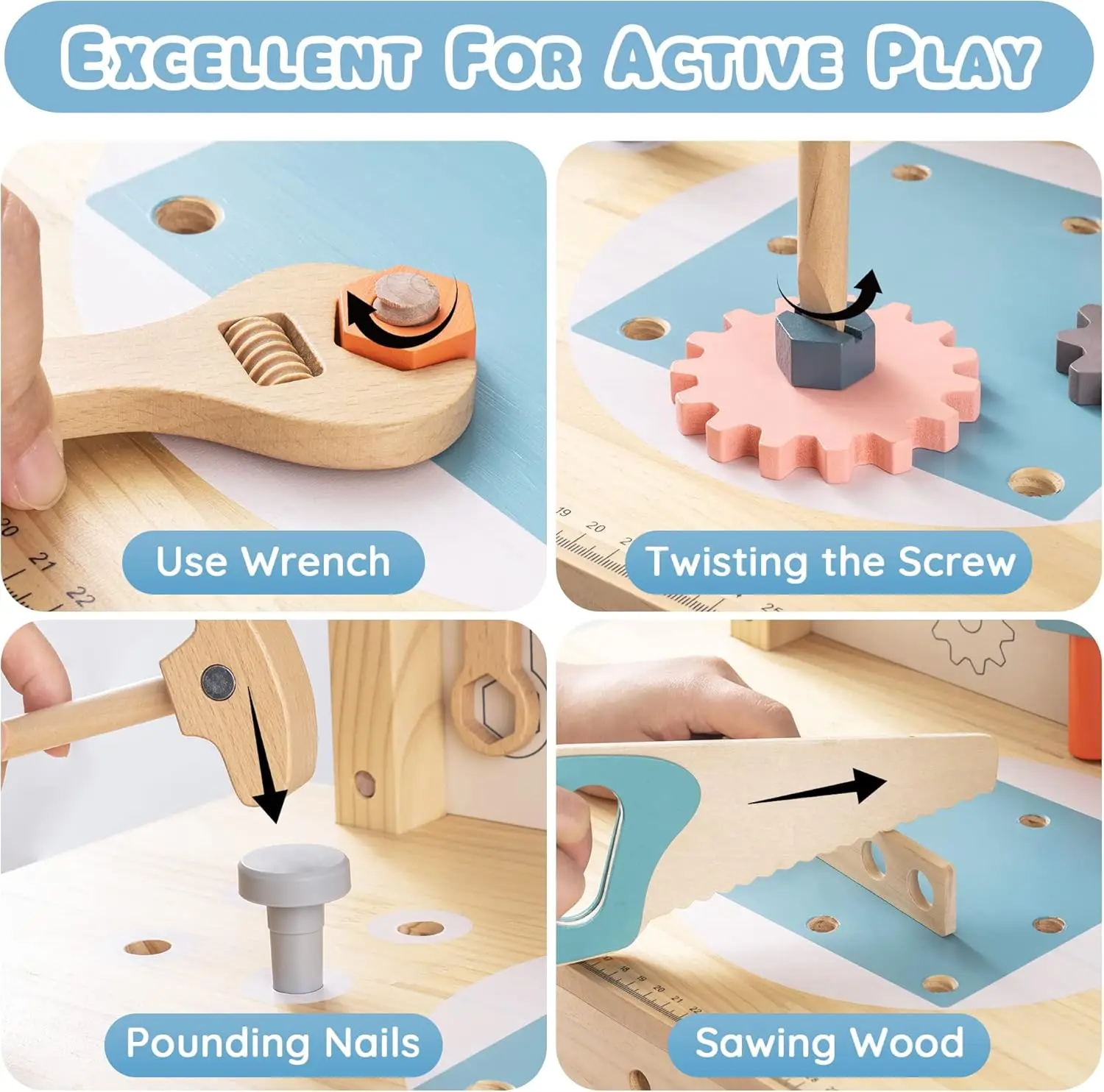 Robotime Robud الاطفال أداة مج - مراجعة Tools Workshop Kids وسعره