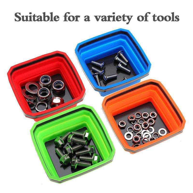 صينية أدوات سيليكون مربعة ملون - مراجعة Magnetic Parts Tray وسعره
